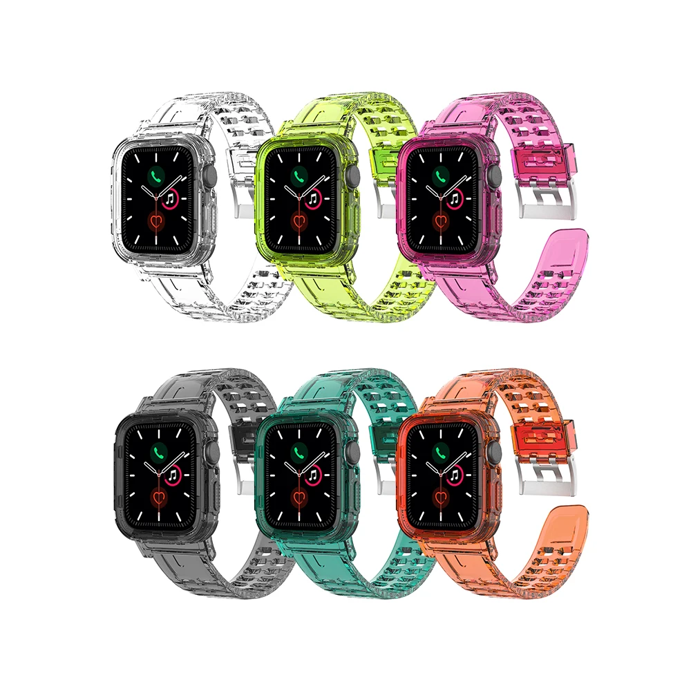 2 in 1 Transparent Clear Soft Sport TPU Bracelet 38mm 40mm for Apple Watch Series 6 with Protective Case for iwatch SE 6 5 4
2 in 1 Transparent Clear Soft Sport TPU Bracelet 38mm 40mm for Apple Watch Series 6 with Protective Case for iwatch SE 6 5 4