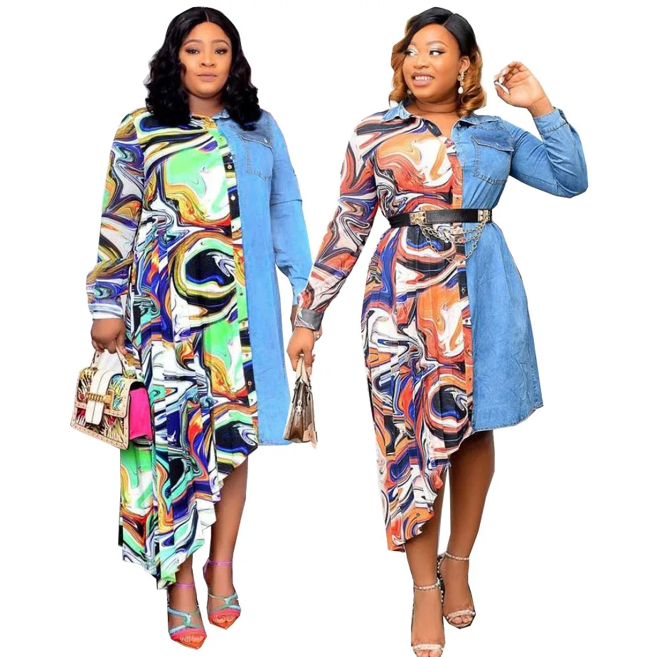 Fashion Designer Summer Women's Elegant Stand Collar Asymmetrical Multicolor Printing Patchwork Dresses For women, Picture shown
Fashion Designer Summer Women's Elegant Stand Collar Asymmetrical Multicolor Printing Patchwork Dresses For women, Picture shown
