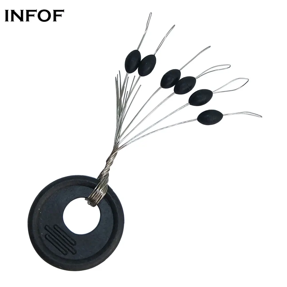6 in 1 Size Black/Glow Rubber Oval Stopper Fishing Bobber Float Connector Fishing Tackle accessories
6 in 1 Size Black/Glow Rubber Oval Stopper Fishing Bobber Float Connector Fishing Tackle accessories