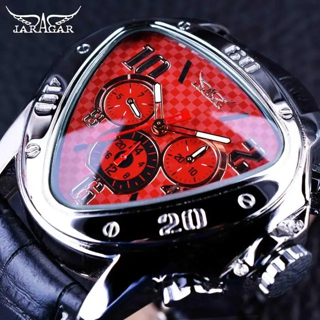 Jaragar Men Sport Racing Series Red Fashion Dial Genuine Leather Strap Mens Male Wrist Watches Top Brand Luxury Automatic Watch, 4-colors
Jaragar Men Sport Racing Series Red Fashion Dial Genuine Leather Strap Mens Male Wrist Watches Top Brand Luxury Automatic Watch, 4-colors