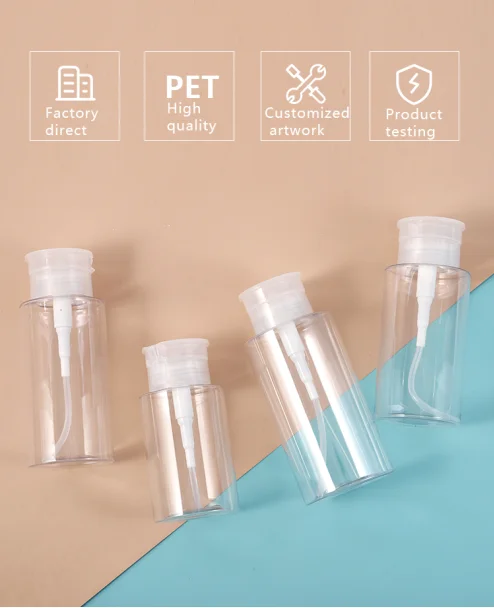 손톱 제광액 물병, 펌프 술 분배기, 메이크업 아세톤 용기, 세트 피부 관리 패키징 1