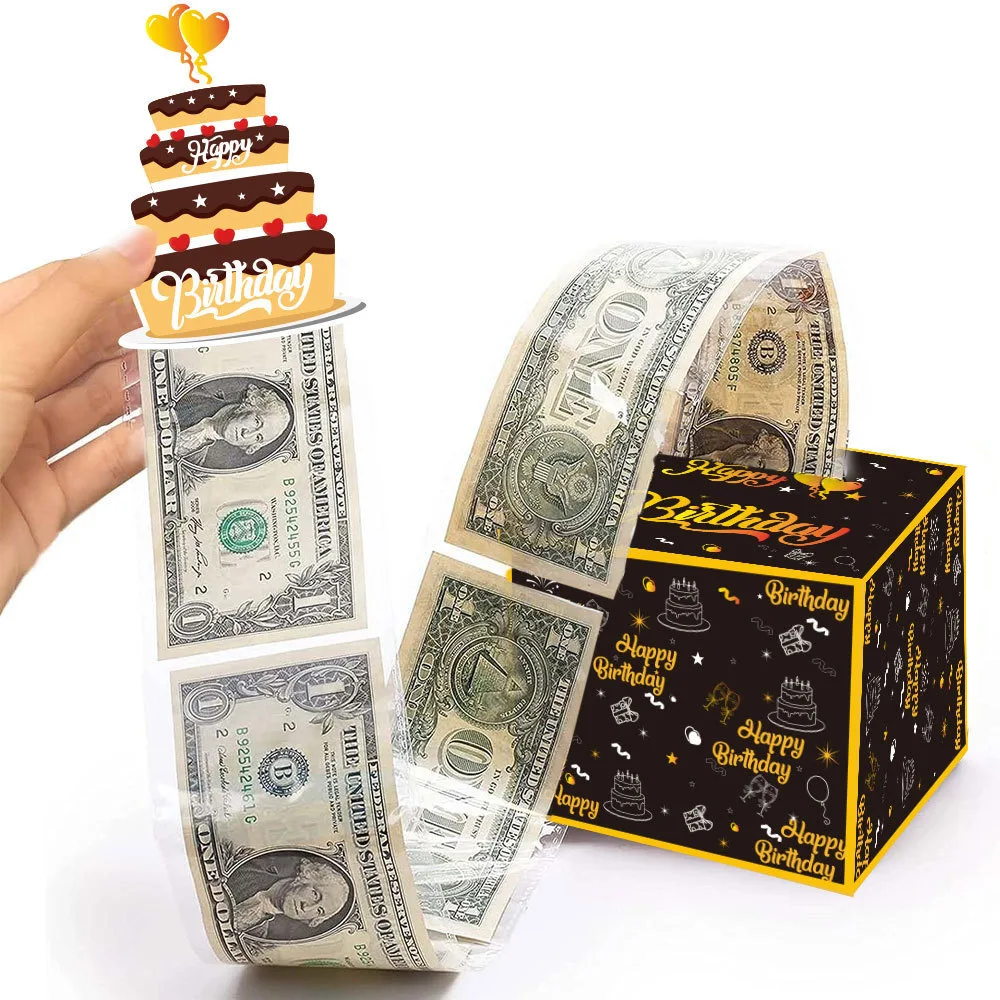 New Amazing Birthday Money for Cash Gift Pull Funny Money Boxes for Cash Pull Box Happy Birthday Surprise gift box
New Amazing Birthday Money for Cash Gift Pull Funny Money Boxes for Cash Pull Box Happy Birthday Surprise gift box