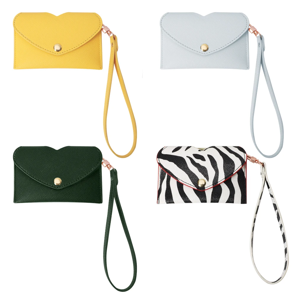 Heart shaped flip coin bag mini purse magnetic card holder wrist lanyard keychain, 5 colors
Heart shaped flip coin bag mini purse magnetic card holder wrist lanyard keychain, 5 colors