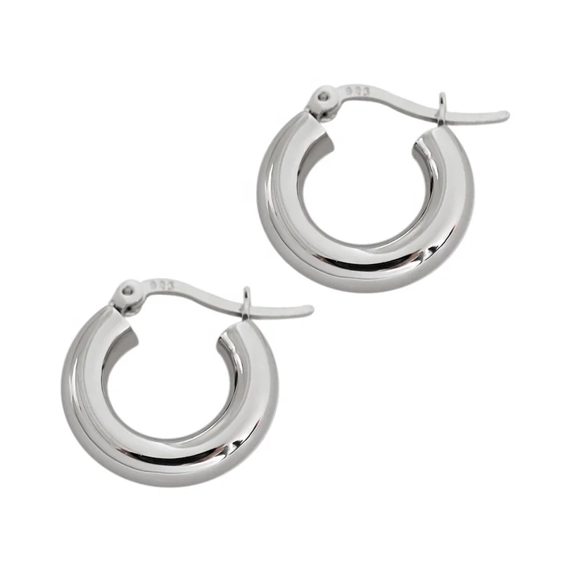 FSE476 gift for girls gold plated empty pipe hoop earrings 925 silver minimalist earrings
FSE476 gift for girls gold plated empty pipe hoop earrings 925 silver minimalist earrings