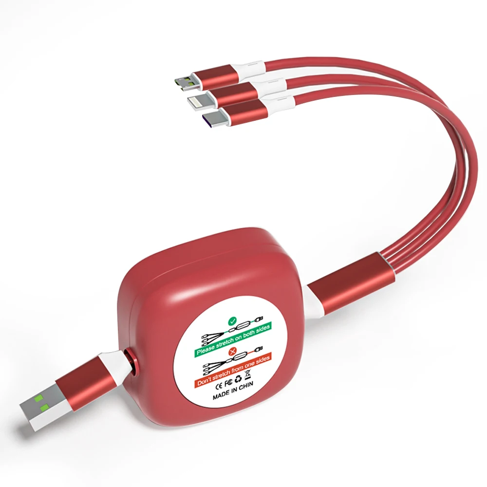 Free Sample Lighting Micro USB Type C Retractable 3 in1 Usb Charging Charger Cable
Free Sample Lighting Micro USB Type C Retractable 3 in1 Usb Charging Charger Cable