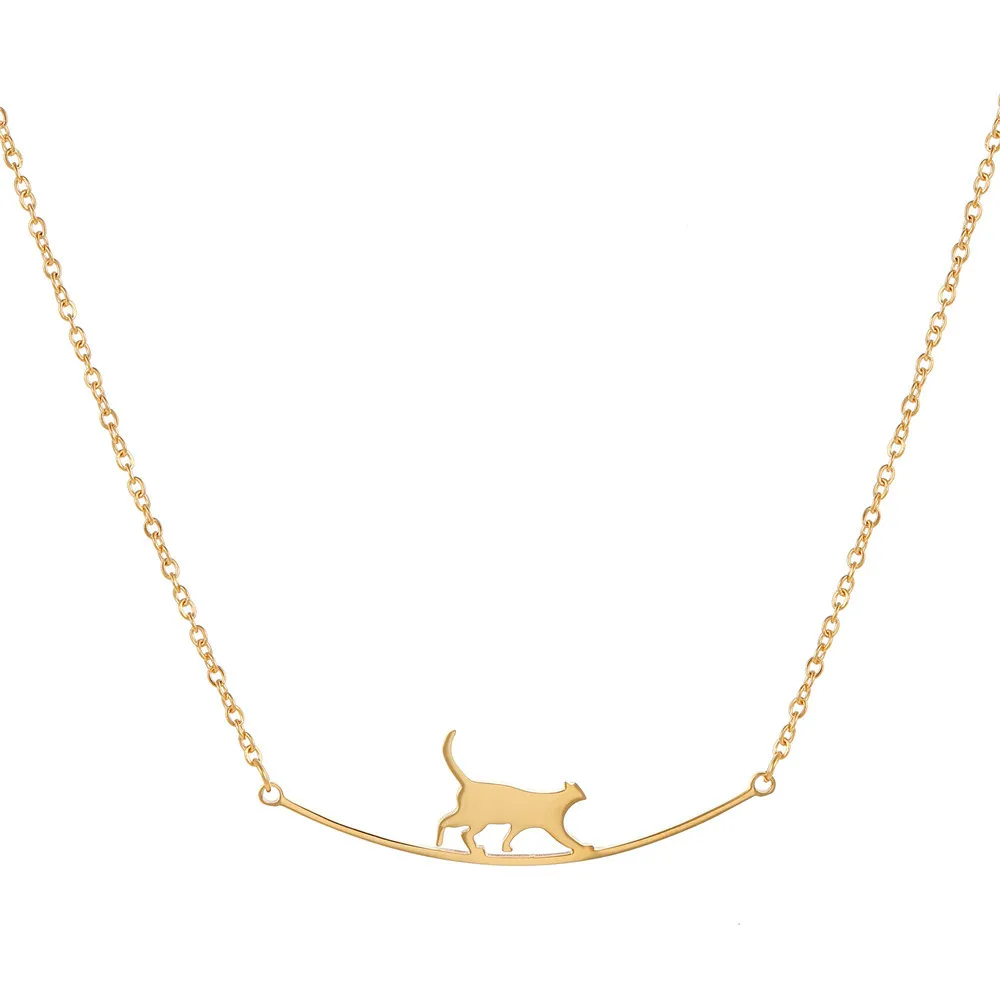 Best selling practical products metal chain clavicle cat titanium steel jewelry for women necklace, Gold/silver
Best selling practical products metal chain clavicle cat titanium steel jewelry for women necklace, Gold/silver
