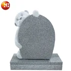 High Polished Granite Pet Headstone&Monument Natural Stone Teddy Bear Gravestone For Customized Memorials