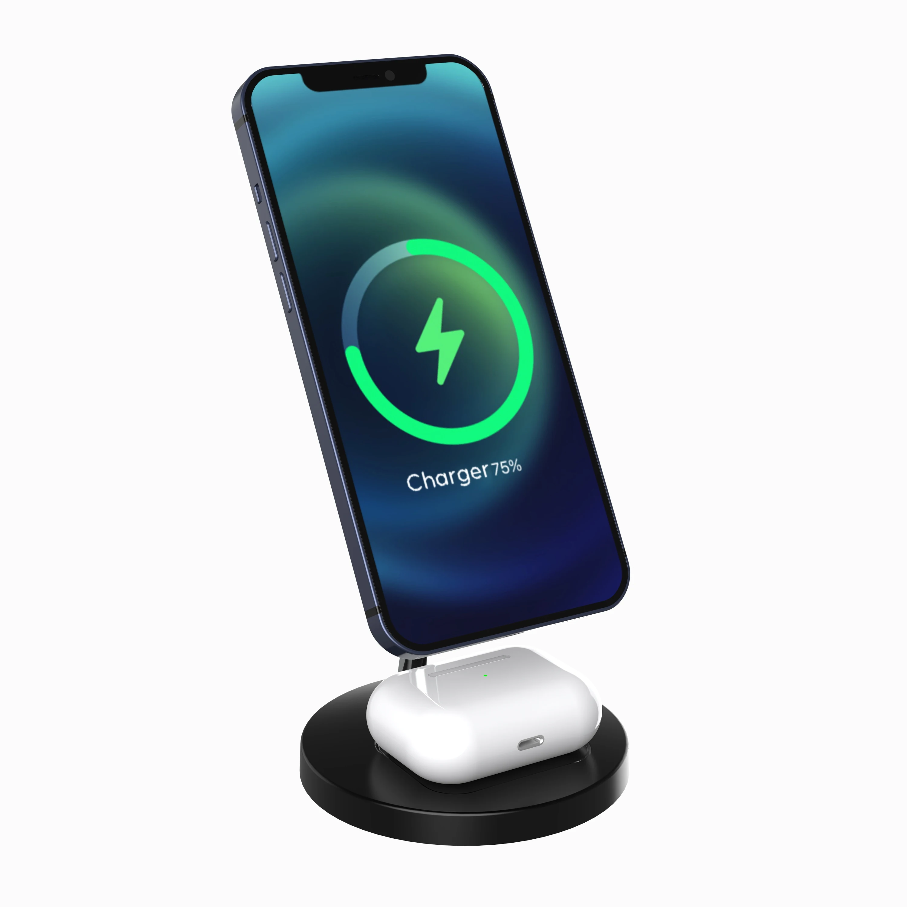 New Technology 2022 Wireless Charger 2 in 1 Magnet Phone Stand Charger with Wireless Charger Cell Phone Stand Holder, Black/ white
New Technology 2022 Wireless Charger 2 in 1 Magnet Phone Stand Charger with Wireless Charger Cell Phone Stand Holder, Black/ white