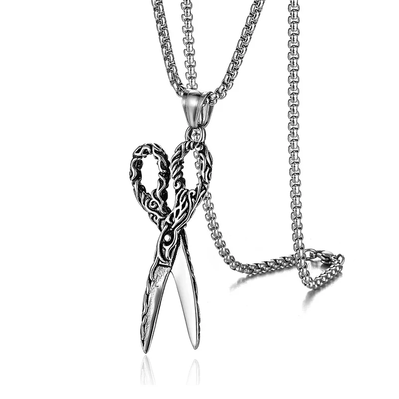 2022 Scissors Men's Women's barber's Biker's Stainless Steel Pendant Necklace For Women Men High Quality
2022 Scissors Men's Women's barber's Biker's Stainless Steel Pendant Necklace For Women Men High Quality