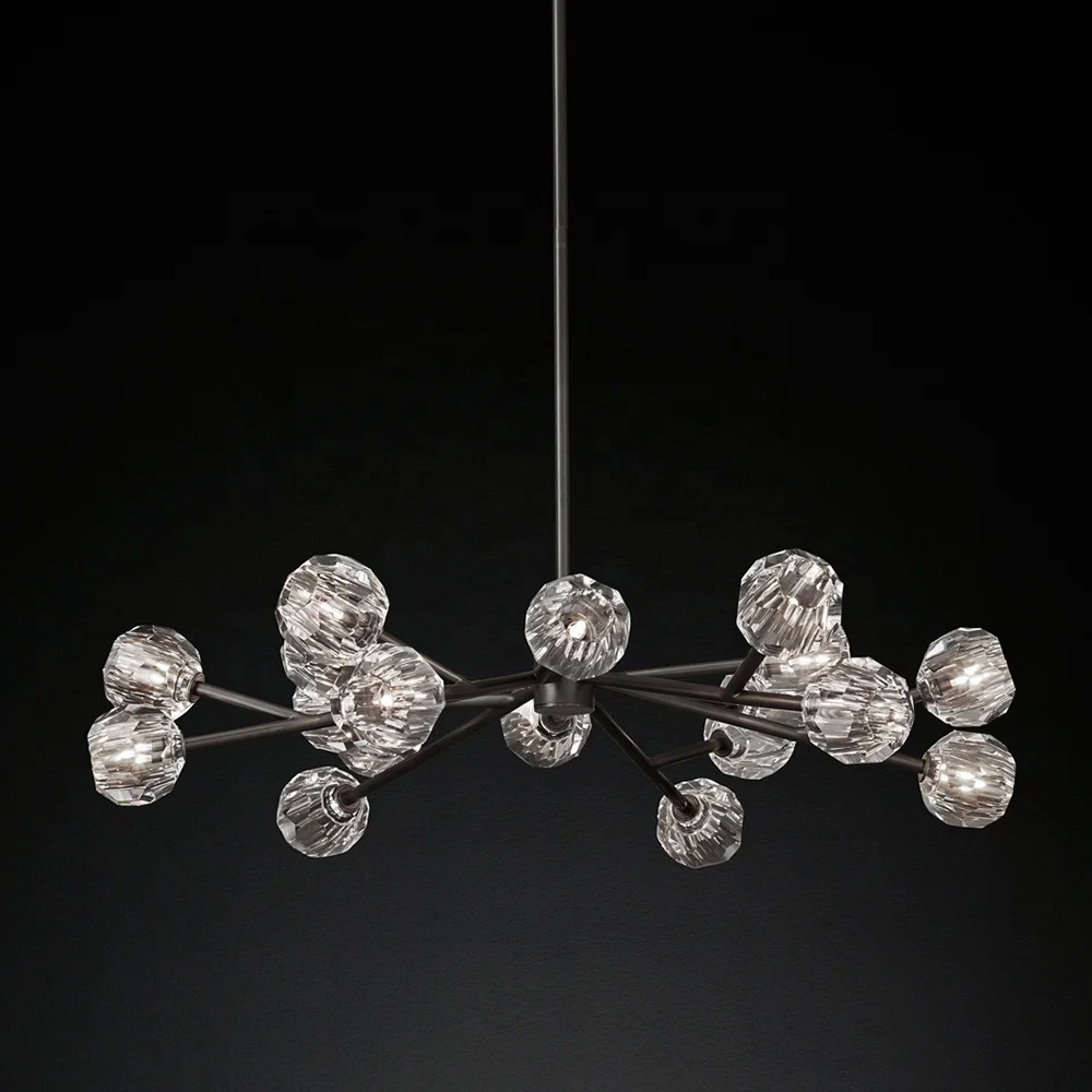 Boule De Cristal Round Chandelier 47" Modern Clear Crystal Chandeliers Luxury Black Ceiling Chandelier Lamp for Living Room
Boule De Cristal Round Chandelier 47" Modern Clear Crystal Chandeliers Luxury Black Ceiling Chandelier Lamp for Living Room