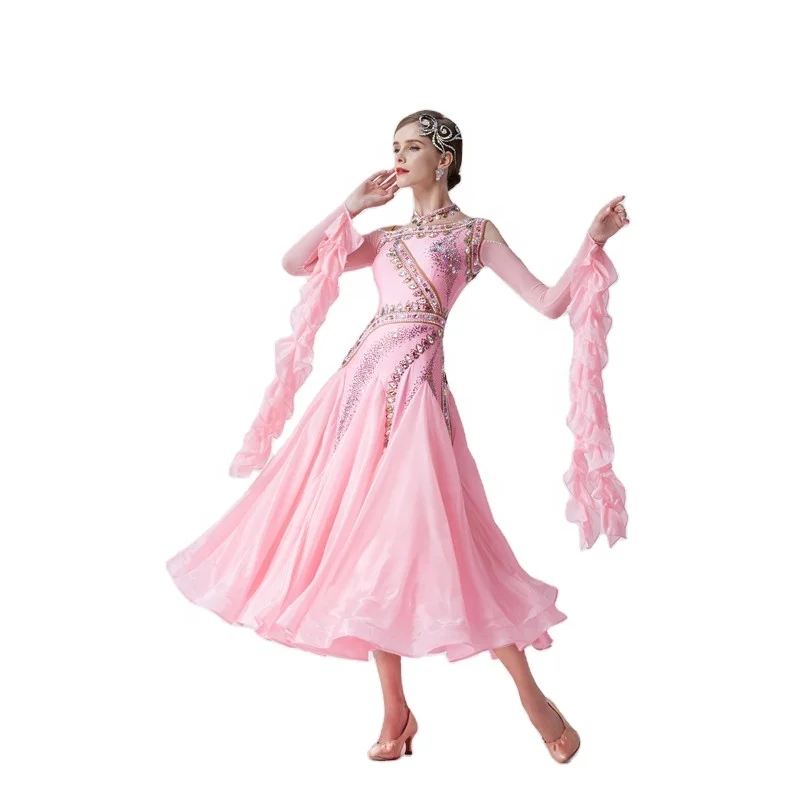 B-19422 Adult women's national standard ballroom dance dress new modern dance waltz costumes stretch large dress for sale, Customized
B-19422 Adult women's national standard ballroom dance dress new modern dance waltz costumes stretch large dress for sale, Customized