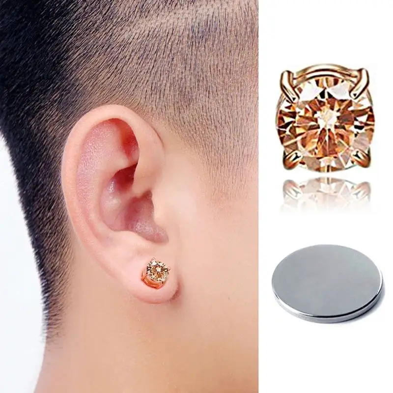 Custom Fashion Women Men Stainless Steel Magnet Earrings Non Piercing Diamond Magnet Earrings For Engagement
Custom Fashion Women Men Stainless Steel Magnet Earrings Non Piercing Diamond Magnet Earrings For Engagement