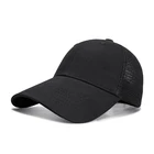 black blank mesh foam custom men plain trucker 6 panels mesh baseball cap