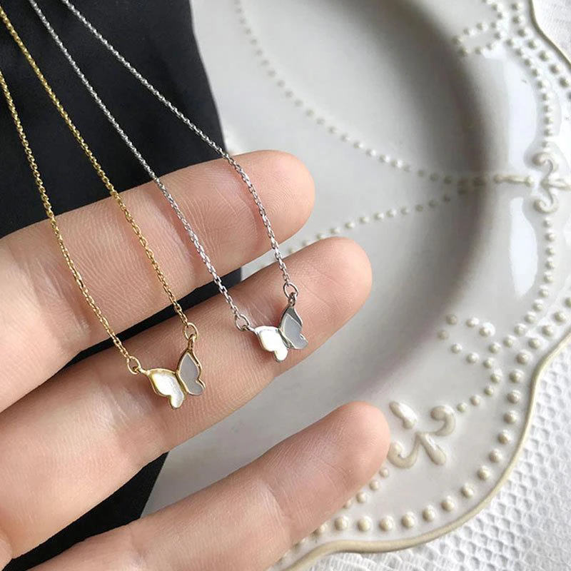 New Classic butterfly shaped 18K Gold Plated 925 sterling silver necklace Dylam jewelry
New Classic butterfly shaped 18K Gold Plated 925 sterling silver necklace Dylam jewelry