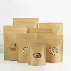 Stand Up Pouches Stand Up Packaging Pouches Custom Logo Food Packaging Resealable Zipper Kraft Stand Up Pouches