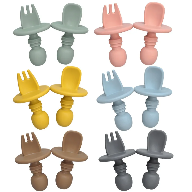 Mix Color Silicone Spoon Fork Set Hot Selling Silicone Fork Spoon Set Training Spoon Fork Set
Mix Color Silicone Spoon Fork Set Hot Selling Silicone Fork Spoon Set Training Spoon Fork Set