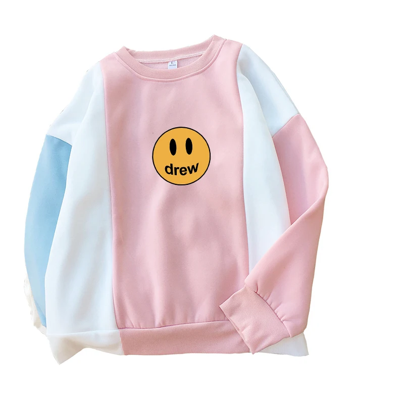 Justin Bieber Drew Smil Face Printed Hoodies Sweatshirt Kanye West Women Harajuku Kawaii Colorblock Patchwork O-neck Fleece Tops
Justin Bieber Drew Smil Face Printed Hoodies Sweatshirt Kanye West Women Harajuku Kawaii Colorblock Patchwork O-neck Fleece Tops