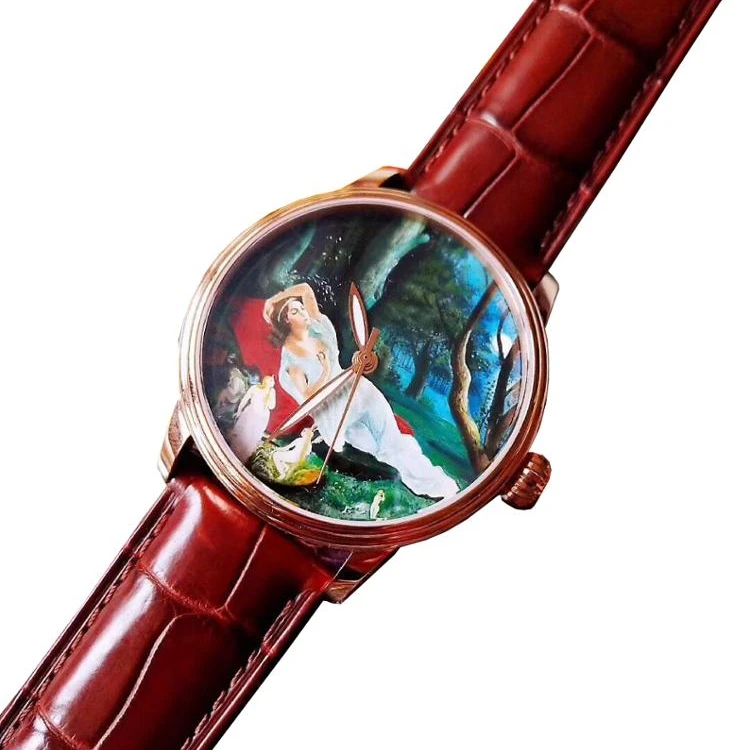 Top Luxury Grand Feu Enamel Automatic Mechanical Genuine Alligator leather Wrist Watch Hand Drawn Art Tourbillon Watch, 6 colors
Top Luxury Grand Feu Enamel Automatic Mechanical Genuine Alligator leather Wrist Watch Hand Drawn Art Tourbillon Watch, 6 colors