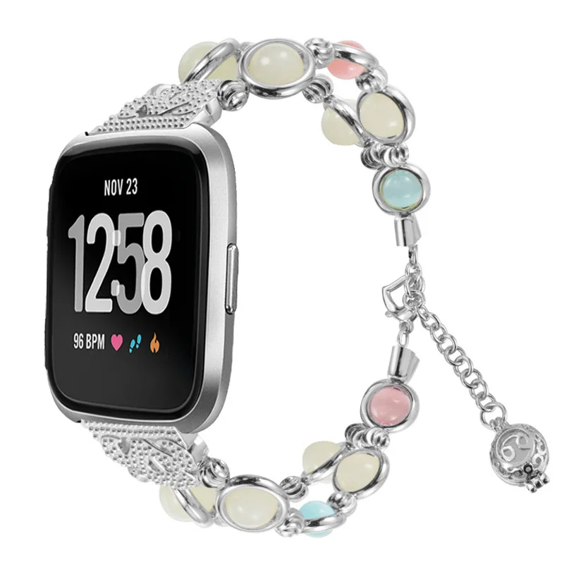 Luminous Beads Smart Bracelet Strap Fashion Women Night Light Watch Band for Fitbit Versa 2/Lite, Black, silver, gold, rose gold
Luminous Beads Smart Bracelet Strap Fashion Women Night Light Watch Band for Fitbit Versa 2/Lite, Black, silver, gold, rose gold