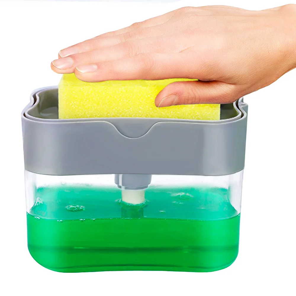 Creative kitchen cleaning supplies Sponge brush holder Dishwashing liquid box Push type soap dishwashing soap liquid dispenser, Black
Creative kitchen cleaning supplies Sponge brush holder Dishwashing liquid box Push type soap dishwashing soap liquid dispenser, Black
