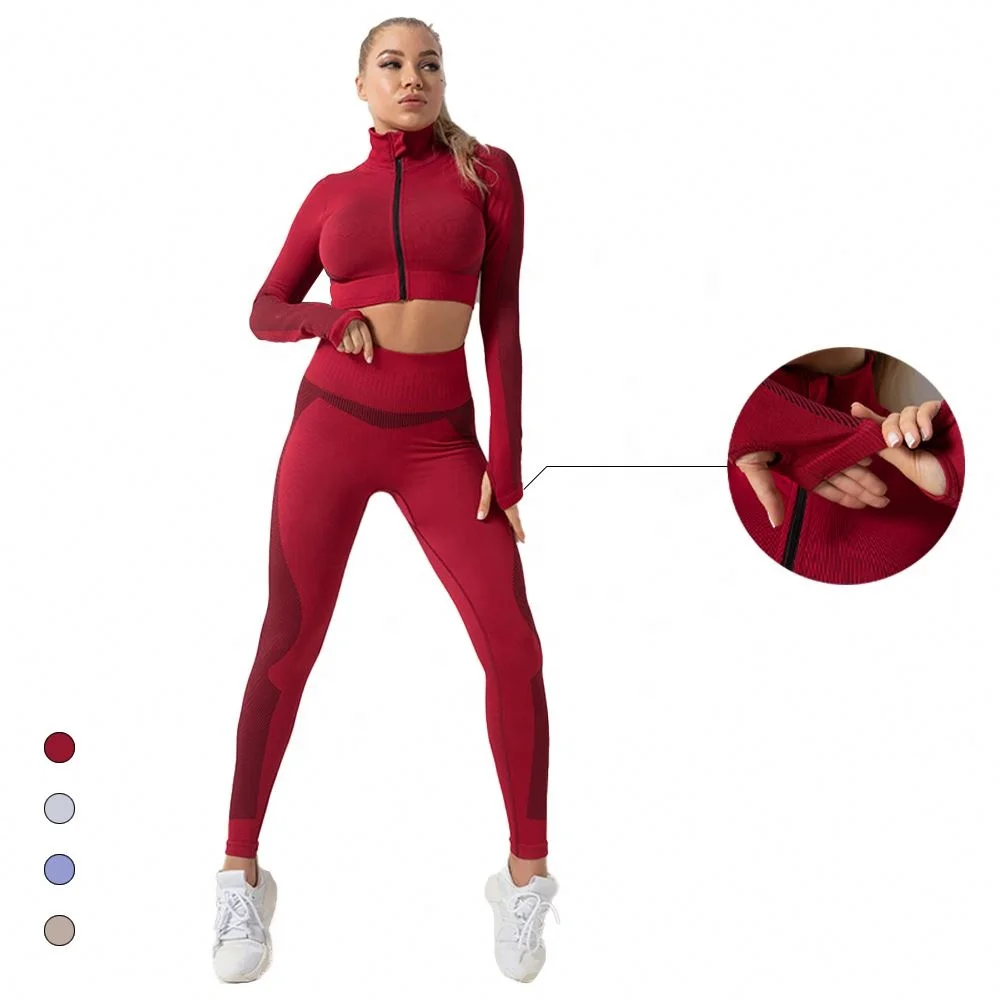 Battlerobe New 4colors Athletic Yoga Set Women Zipper Seamless Crop Top Pants Yoga Leggings Sets With Jacket, Printed
Battlerobe New 4colors Athletic Yoga Set Women Zipper Seamless Crop Top Pants Yoga Leggings Sets With Jacket, Printed