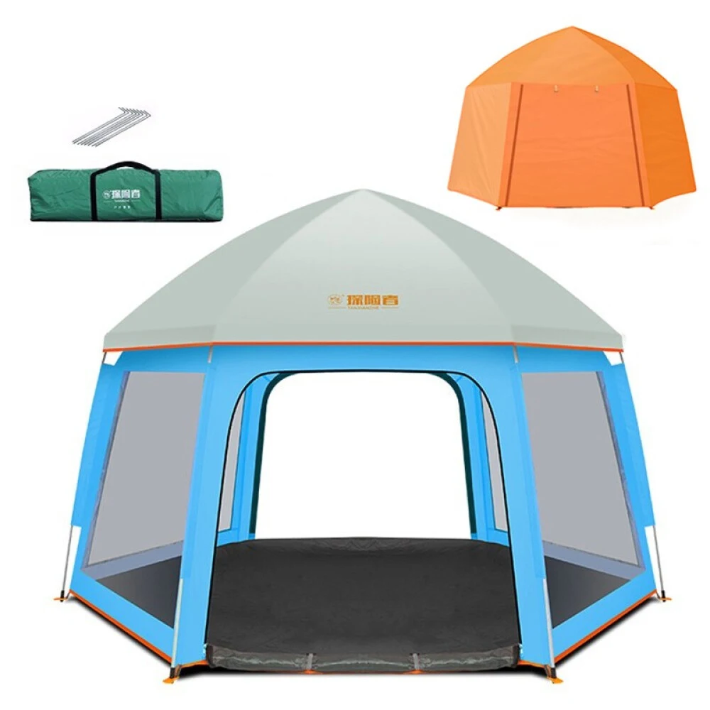 Design Patent Outdoor Portable Travel Double Layer Tent Sun protection Camping Waterproof Hexagonal beach tent
Design Patent Outdoor Portable Travel Double Layer Tent Sun protection Camping Waterproof Hexagonal beach tent