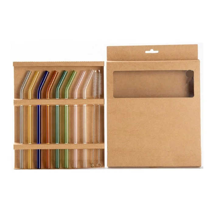 Multy color glass drinking straw set of 2/3/4/5/8 with cleaning brush and custom box
Multy color glass drinking straw set of 2/3/4/5/8 with cleaning brush and custom box