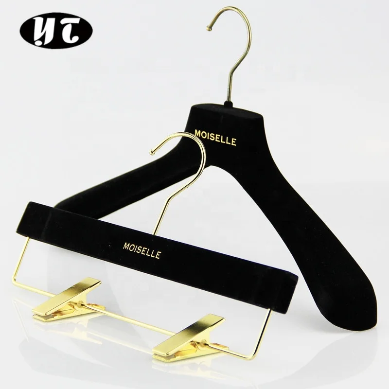 YT wide shoulder hot sale dress hanger black color velvet plastic wedding dress hanger for bridal dress bride and groom clothes
YT wide shoulder hot sale dress hanger black color velvet plastic wedding dress hanger for bridal dress bride and groom clothes
