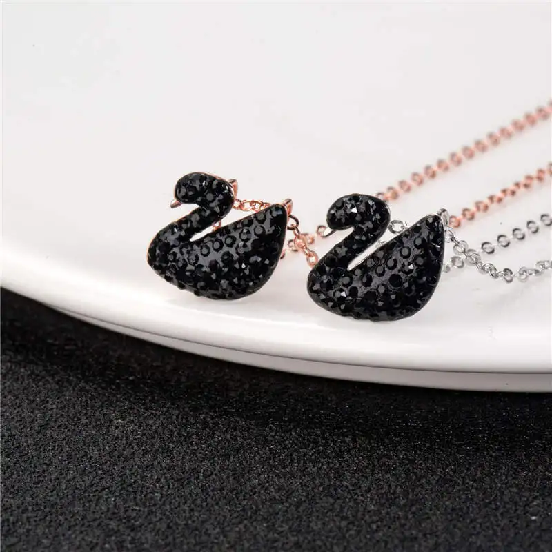 Luxury Brand Black Swan Jewelry Necklace Womens 925 Sterling Silver Gold Pendant Necklace For Gift Initial Crystal Necklaces, Platinum/rose gold
Luxury Brand Black Swan Jewelry Necklace Womens 925 Sterling Silver Gold Pendant Necklace For Gift Initial Crystal Necklaces, Platinum/rose gold