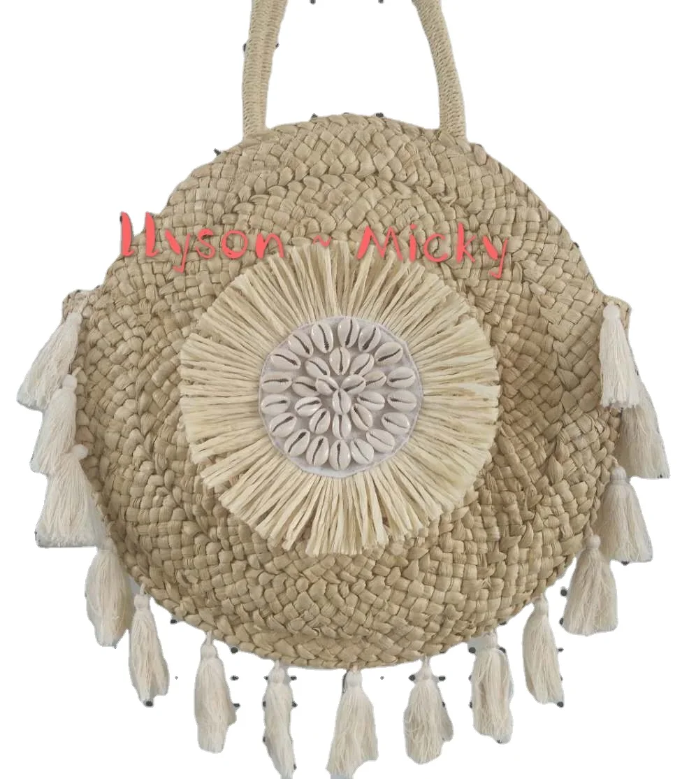 2021 factory price direct summer travel bohemian style beach ladies round large capacity portable woven bag, Beige
2021 factory price direct summer travel bohemian style beach ladies round large capacity portable woven bag, Beige