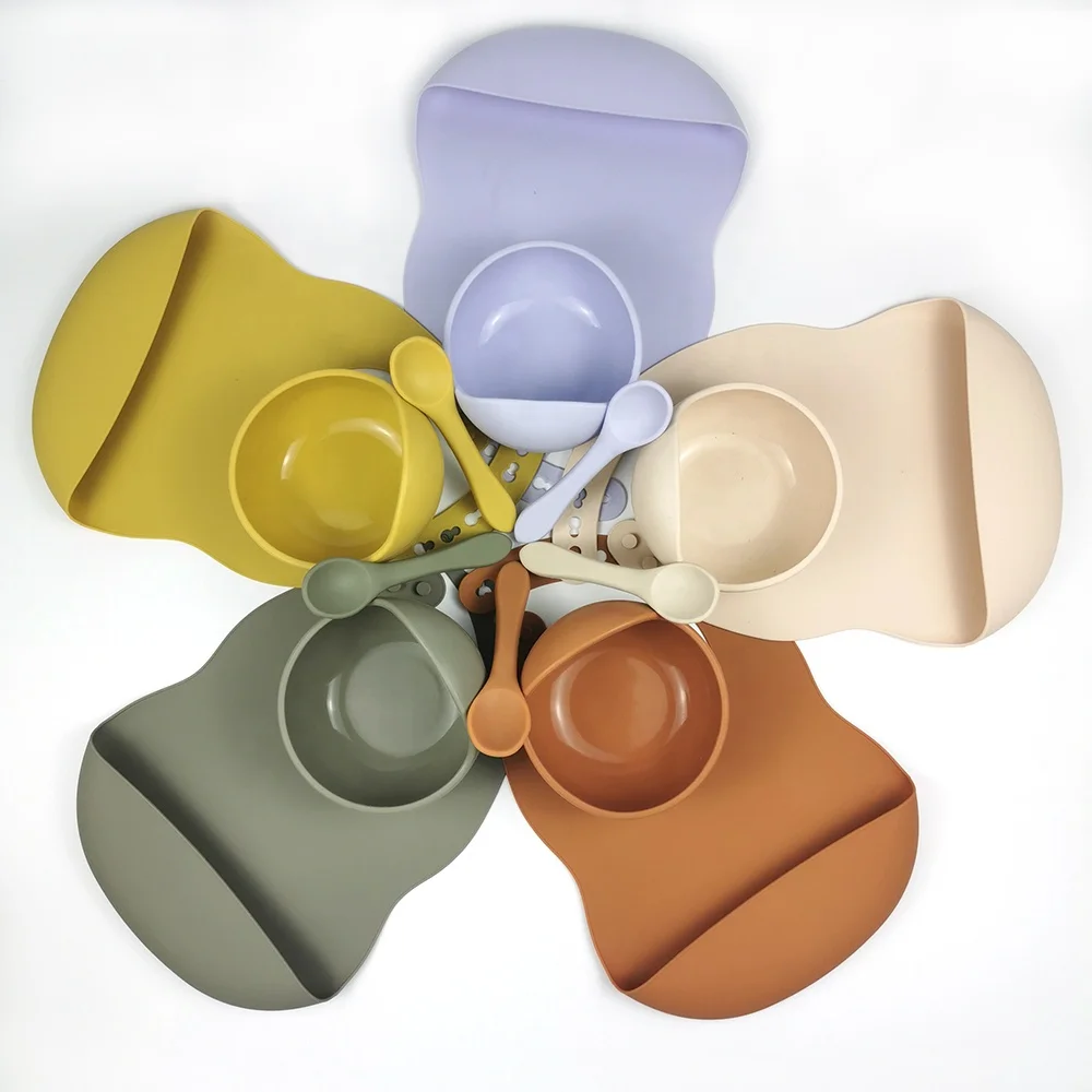 Food Grade Silicone Bowl With Cutlery Set BPA Free Non-silp With Strong Suction Bottom Bowl Spoon Kits
Food Grade Silicone Bowl With Cutlery Set BPA Free Non-silp With Strong Suction Bottom Bowl Spoon Kits