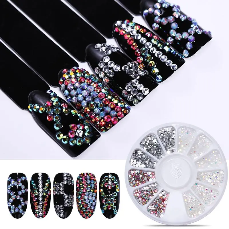 Rhinestone Gold Silver Mixed Colorful Crystal Studs Beads 3D Art Decorations Nail Accessories In Wheel
Rhinestone Gold Silver Mixed Colorful Crystal Studs Beads 3D Art Decorations Nail Accessories In Wheel