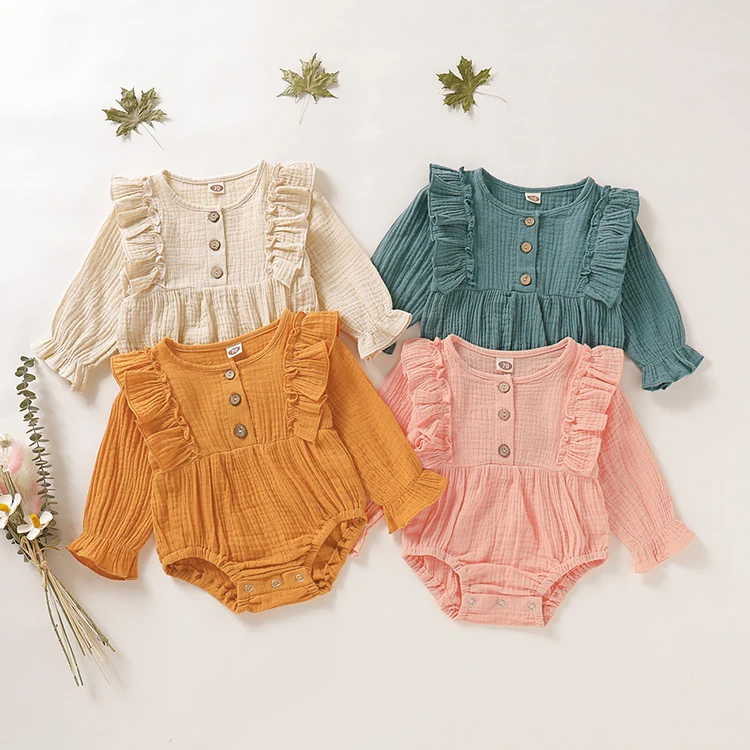 Amazon Hot Sale Baby Girls' Rompers Long Sleeve Newborn Baby Clothes Four Color Cotton Infant Toddler Romper
Amazon Hot Sale Baby Girls' Rompers Long Sleeve Newborn Baby Clothes Four Color Cotton Infant Toddler Romper