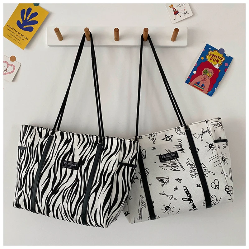 Personalized Canvas Tote Bag Cow Zebra Animal Print Shoulder Shopping Bags Handbag Reusable Travel Purse for Women Ladies, 3 colors
Personalized Canvas Tote Bag Cow Zebra Animal Print Shoulder Shopping Bags Handbag Reusable Travel Purse for Women Ladies, 3 colors