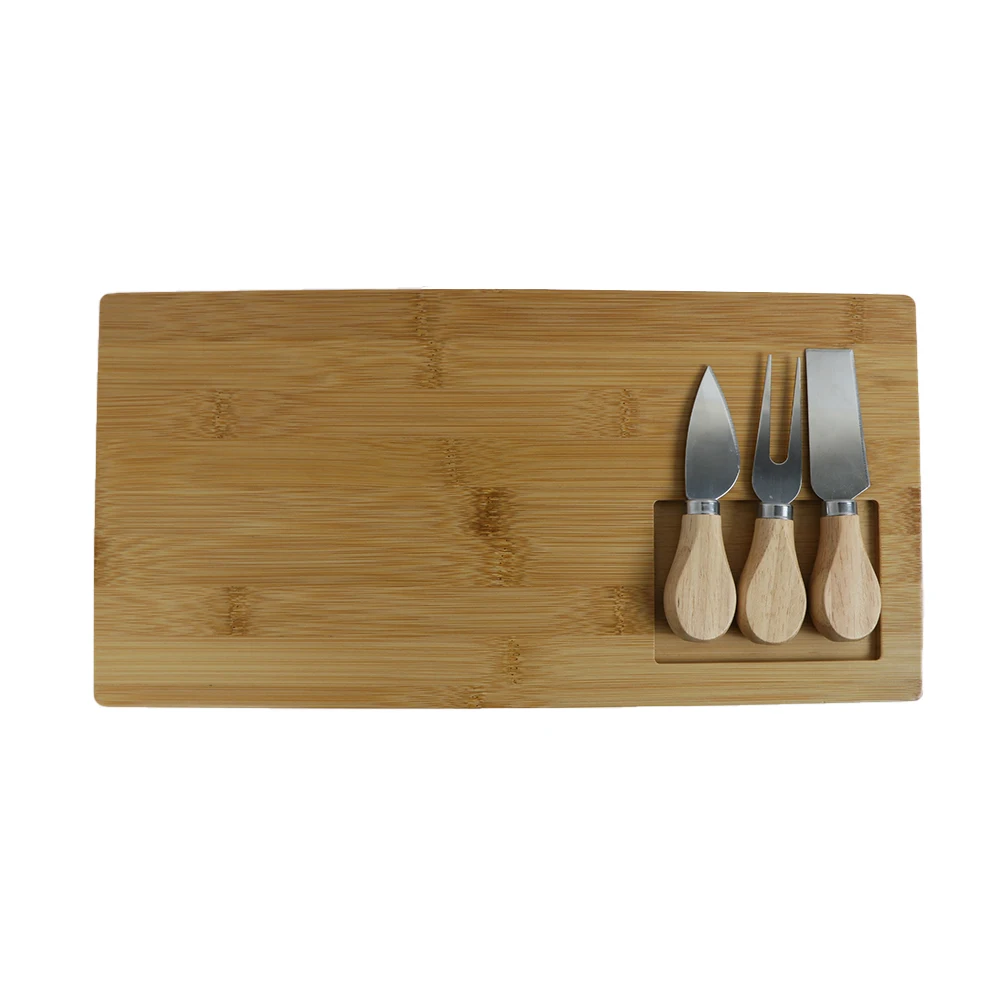 High Quality OEM ODM Natural Bamboo Cheese Board with Knife Set Business Gifts
High Quality OEM ODM Natural Bamboo Cheese Board with Knife Set Business Gifts