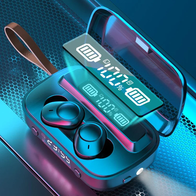 A13 TWS Wireless Earphone Portable LED Flashlight IPX7 Waterproof Noise Cancelling Stereo Touch Control 5.1 Earbuds
A13 TWS Wireless Earphone Portable LED Flashlight IPX7 Waterproof Noise Cancelling Stereo Touch Control 5.1 Earbuds