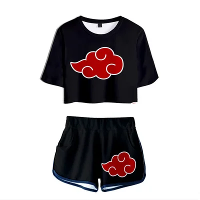 Ecowalson 2 Piece Uchiha Outfits for Women Short Sleeve Crop Top and Short Pants Sets Anime Clothing Set cosplay anime, Picture color 
Ecowalson 2 Piece Uchiha Outfits for Women Short Sleeve Crop Top and Short Pants Sets Anime Clothing Set cosplay anime, Picture color