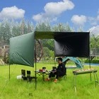 Portable Outdoor Waterproof Rain Fly Tarp Tent & Beach Sunshade Tarp Anti UV Garden Awning Sun Shelter