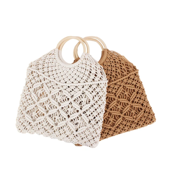 Straw Macrame Fishnet Shopping Net Tote Shopping Rope Bag Women Fashion Bucket Single Polyester Hasp
Straw Macrame Fishnet Shopping Net Tote Shopping Rope Bag Women Fashion Bucket Single Polyester Hasp
