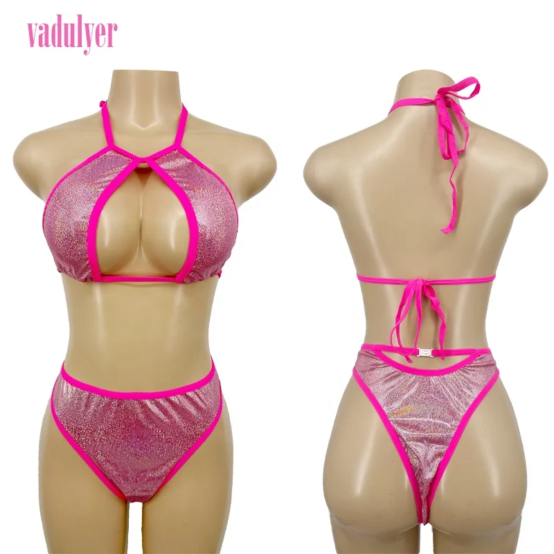 Vadulyer Wholesale Two Piece Pink High Waist Thong Top Stripper Outfit Lingerie Exotic Wear Rhinestones, Picture
Vadulyer Wholesale Two Piece Pink High Waist Thong Top Stripper Outfit Lingerie Exotic Wear Rhinestones, Picture