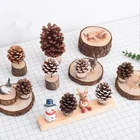 Exquisite Christmas tabletop crafts creative squirrel kit home decorated wooden Christmas craft gift