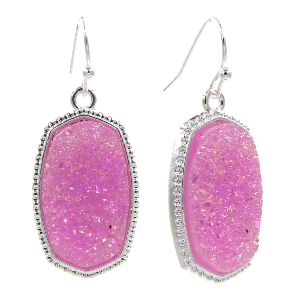 Luxury Designer Oval Resin Drusy Druzy Charms Earings Brand Jewelry for Women Wedding Party Gift Christmas
Luxury Designer Oval Resin Drusy Druzy Charms Earings Brand Jewelry for Women Wedding Party Gift Christmas