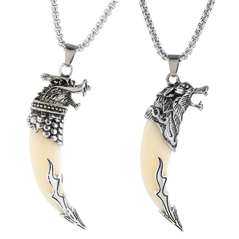 Ethnic Style Brave Men Wolf Long Tooth Pendant Necklace Stainless Steel Men Pendant Necklaces For Warrior Adult Ceremony
Ethnic Style Brave Men Wolf Long Tooth Pendant Necklace Stainless Steel Men Pendant Necklaces For Warrior Adult Ceremony