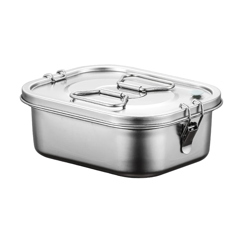 ECO-friendly Two Layers Quality Buckle & Silicone Seal Leakproof Food Grade Rectangular Metal Stainless Steel Bento Lunch Box, Natural metal
ECO-friendly Two Layers Quality Buckle & Silicone Seal Leakproof Food Grade Rectangular Metal Stainless Steel Bento Lunch Box, Natural metal