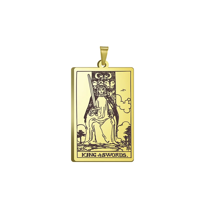 The Suit of Swords Tarot Card Amulet Pendant for Necklace Stainless Steel Golden Jewelry DIY Accessories
The Suit of Swords Tarot Card Amulet Pendant for Necklace Stainless Steel Golden Jewelry DIY Accessories