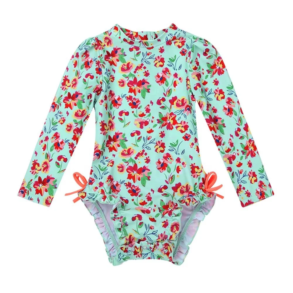 Baby Girls Back Zipper One Piece Swimsuit Kids Rash Guard Long Sleeves Ruffled Swimwear Bathing Suit for Infant 0-24 Months
Baby Girls Back Zipper One Piece Swimsuit Kids Rash Guard Long Sleeves Ruffled Swimwear Bathing Suit for Infant 0-24 Months