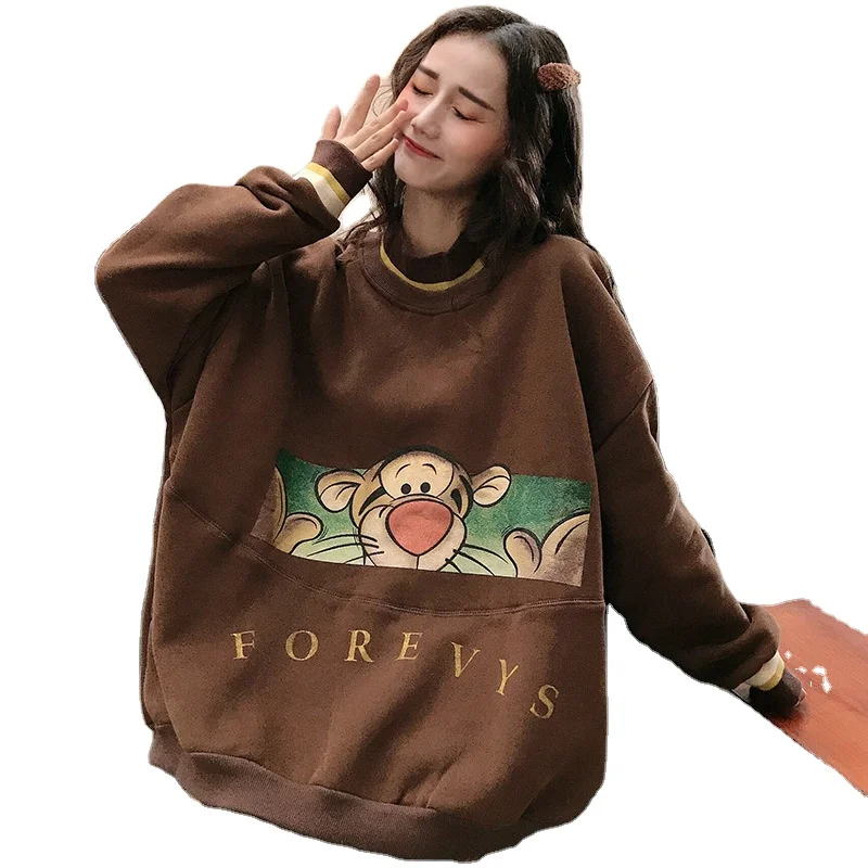 Women Loose Large Size Cute Long Sleeve Blouse Korean Loose Pullover Plush Printed Cartoon Crew Neck Sweater XQM
Women Loose Large Size Cute Long Sleeve Blouse Korean Loose Pullover Plush Printed Cartoon Crew Neck Sweater XQM
