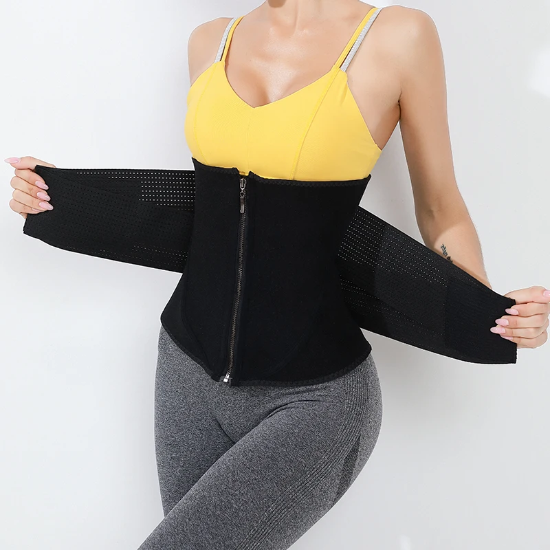 Custom Logo Fitness Slimming Double Compression Waist Trainer Corset Belt For Women, Black
Custom Logo Fitness Slimming Double Compression Waist Trainer Corset Belt For Women, Black