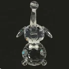 Wholesale indoor table top transparent crystal turtle centerpiece for wedding decoration
