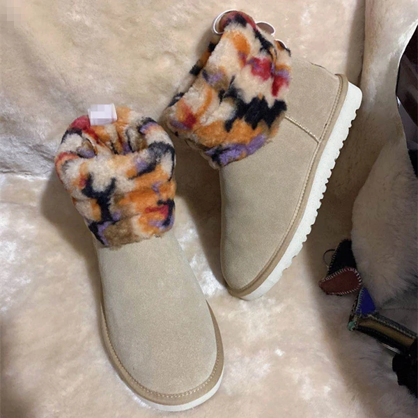 Custom color logo snow fur lined boots real sheepskin wool short fur boots with 1 pair wholesale, Colors
Custom color logo snow fur lined boots real sheepskin wool short fur boots with 1 pair wholesale, Colors